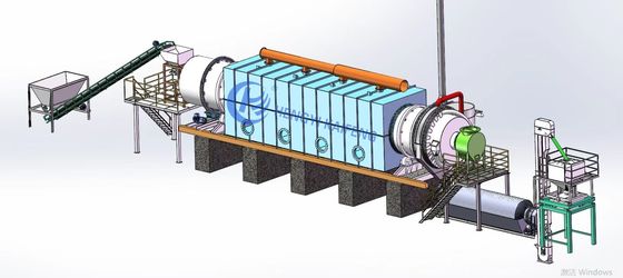 Forno di carbonizzazione orizzontale a accensione affidabile per carbone semi-automatico